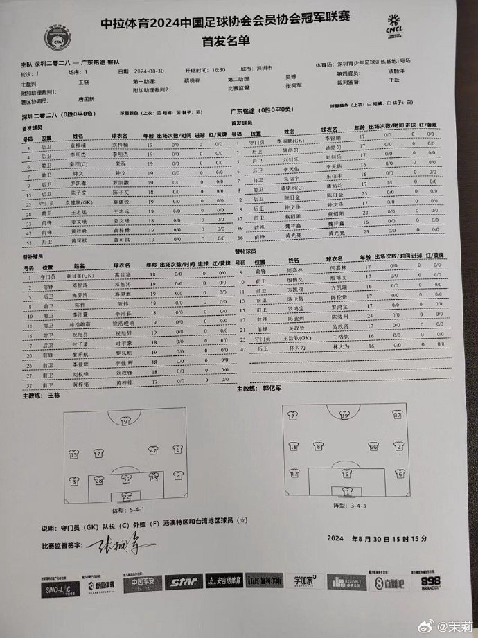 中国足球联赛球员赛季表现及评分